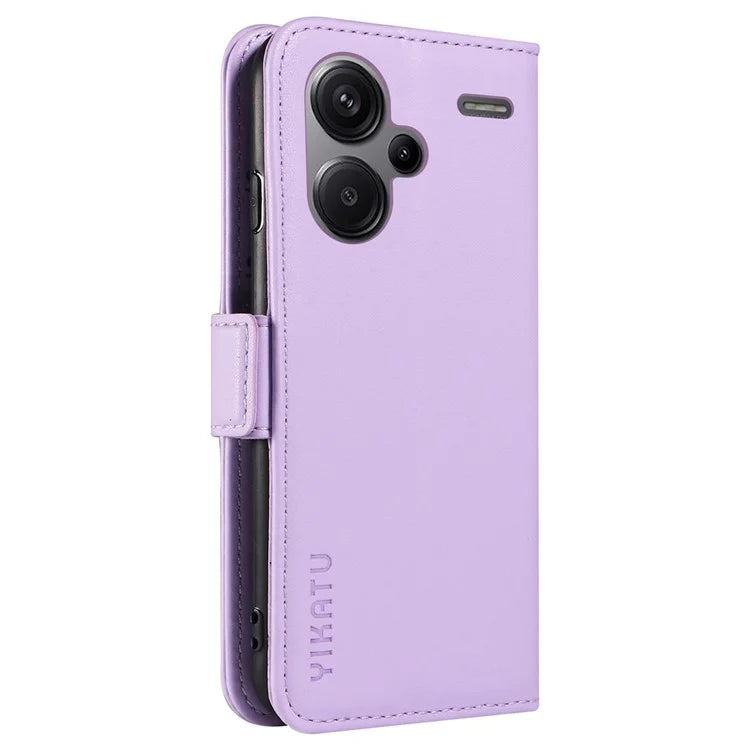 YIKATU YK-003 For Xiaomi Redmi Note 13 Pro+ 5G Case Wallet Stand Leather Phone Cover Side Buckle