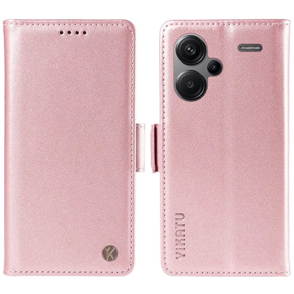 YIKATU YK-003 For Xiaomi Redmi Note 13 Pro+ 5G Case Wallet Stand Leather Phone Cover Side Buckle