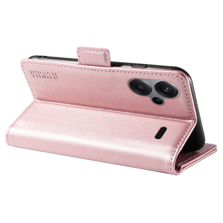 YIKATU YK-003 For Xiaomi Redmi Note 13 Pro+ 5G Case Wallet Stand Leather Phone Cover Side Buckle