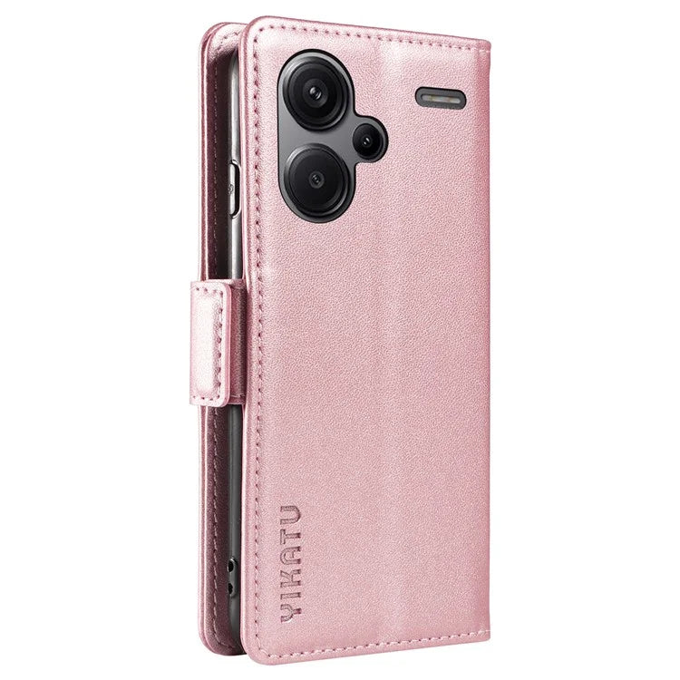 YIKATU YK-003 For Xiaomi Redmi Note 13 Pro+ 5G Case Wallet Stand Leather Phone Cover Side Buckle