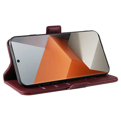YIKATU YK-003 For Xiaomi Redmi Note 13 Pro+ 5G Case Wallet Stand Leather Phone Cover Side Buckle