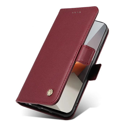 YIKATU YK-003 For Xiaomi Redmi Note 13 Pro+ 5G Case Wallet Stand Leather Phone Cover Side Buckle