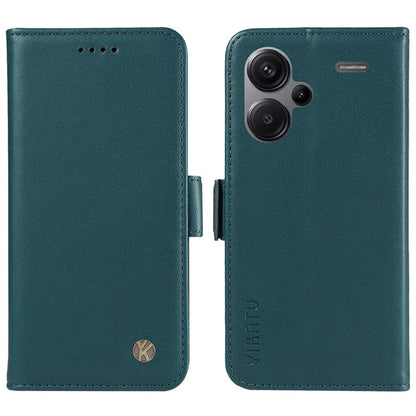 YIKATU YK-003 For Xiaomi Redmi Note 13 Pro+ 5G Case Wallet Stand Leather Phone Cover Side Buckle
