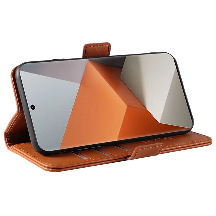 YIKATU YK-003 For Xiaomi Redmi Note 13 Pro+ 5G Case Wallet Stand Leather Phone Cover Side Buckle
