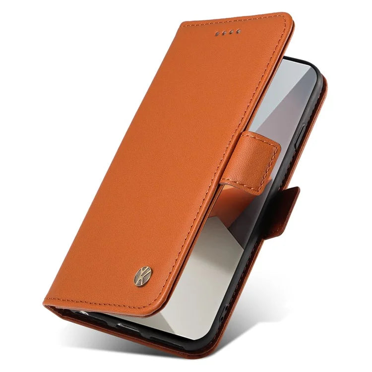 YIKATU YK-003 For Xiaomi Redmi Note 13 Pro+ 5G Case Wallet Stand Leather Phone Cover Side Buckle