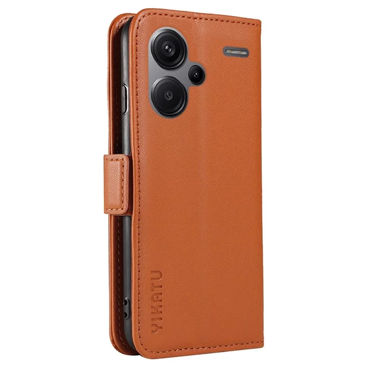 YIKATU YK-003 For Xiaomi Redmi Note 13 Pro+ 5G Case Wallet Stand Leather Phone Cover Side Buckle