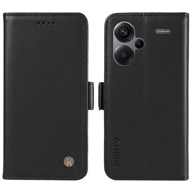 YIKATU YK-003 For Xiaomi Redmi Note 13 Pro+ 5G Case Wallet Stand Leather Phone Cover Side Buckle