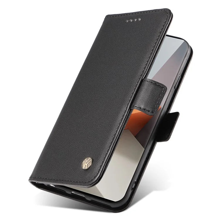 YIKATU YK-003 For Xiaomi Redmi Note 13 Pro+ 5G Case Wallet Stand Leather Phone Cover Side Buckle