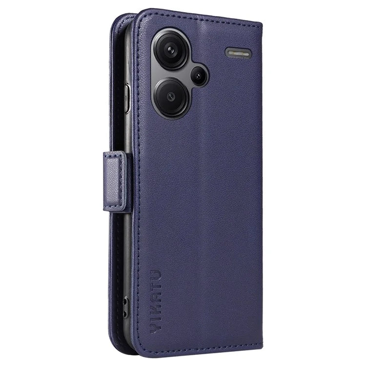 YIKATU YK-003 For Xiaomi Redmi Note 13 Pro+ 5G Case Wallet Stand Leather Phone Cover Side Buckle