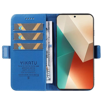YIKATU YK-003 For Xiaomi Poco X6 5G / Redmi Note 13 Pro 5G Case Wallet Stand Leather Phone Cover Side Buckle