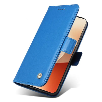 YIKATU YK-003 For Xiaomi Poco X6 5G / Redmi Note 13 Pro 5G Case Wallet Stand Leather Phone Cover Side Buckle