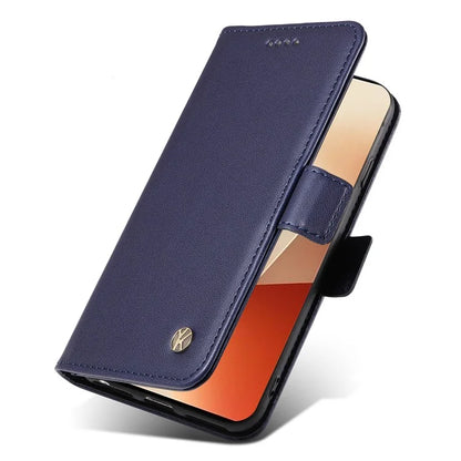 YIKATU YK-003 For Xiaomi Poco X6 5G / Redmi Note 13 Pro 5G Case Wallet Stand Leather Phone Cover Side Buckle