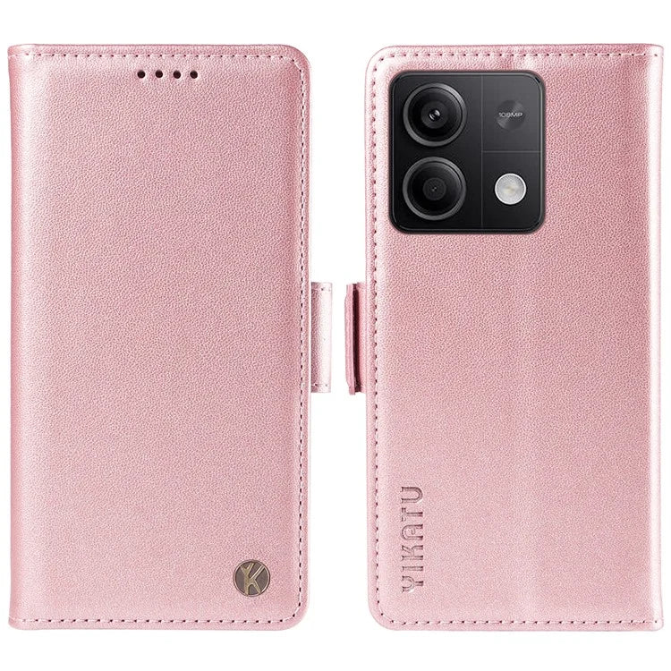 YIKATU YK-003 For Xiaomi Poco X6 5G / Redmi Note 13 Pro 5G Case Wallet Stand Leather Phone Cover Side Buckle