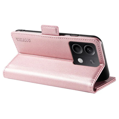 YIKATU YK-003 For Xiaomi Poco X6 5G / Redmi Note 13 Pro 5G Case Wallet Stand Leather Phone Cover Side Buckle