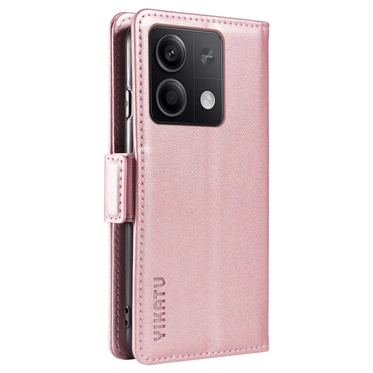 YIKATU YK-003 For Xiaomi Poco X6 5G / Redmi Note 13 Pro 5G Case Wallet Stand Leather Phone Cover Side Buckle
