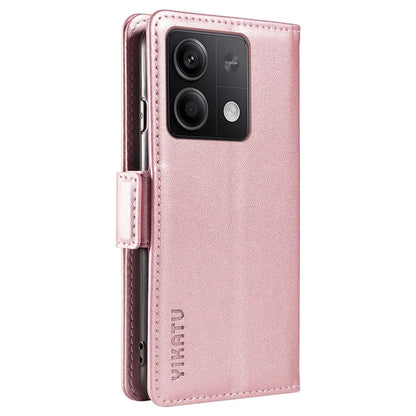 YIKATU YK-003 For Xiaomi Poco X6 5G / Redmi Note 13 Pro 5G Case Wallet Stand Leather Phone Cover Side Buckle