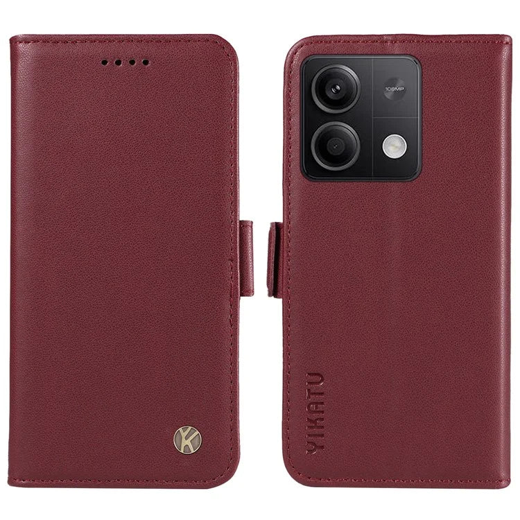 YIKATU YK-003 For Xiaomi Poco X6 5G / Redmi Note 13 Pro 5G Case Wallet Stand Leather Phone Cover Side Buckle