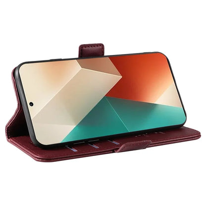 YIKATU YK-003 For Xiaomi Poco X6 5G / Redmi Note 13 Pro 5G Case Wallet Stand Leather Phone Cover Side Buckle