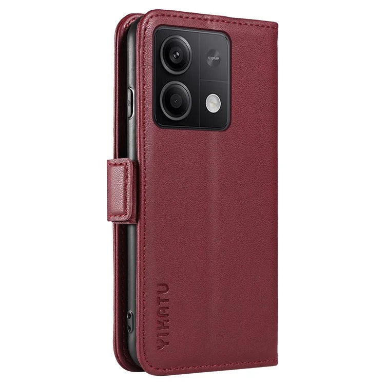 YIKATU YK-003 For Xiaomi Poco X6 5G / Redmi Note 13 Pro 5G Case Wallet Stand Leather Phone Cover Side Buckle