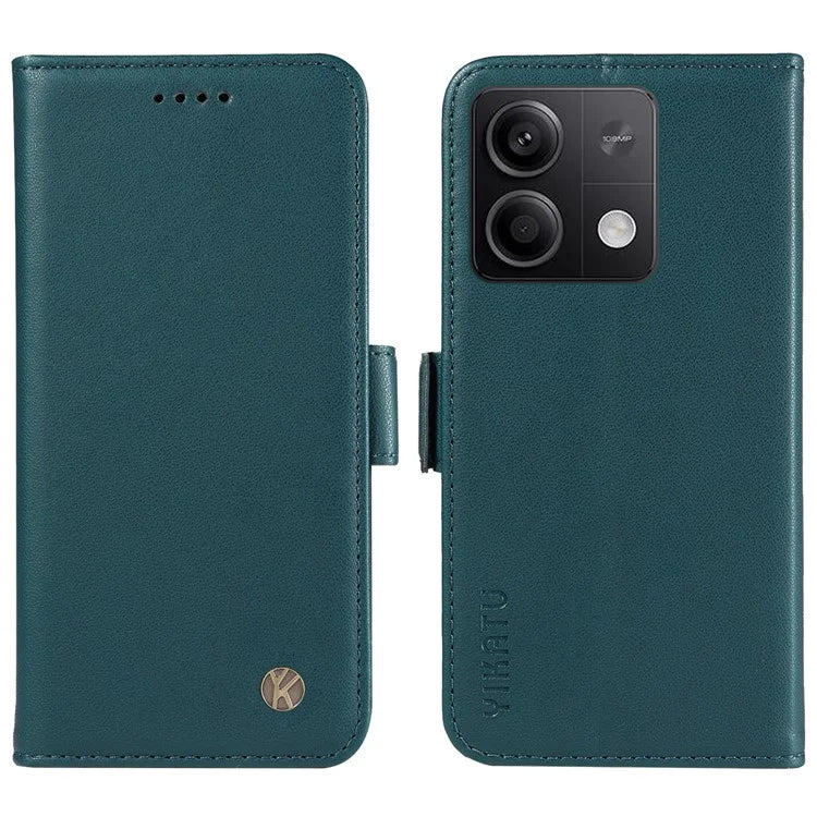 YIKATU YK-003 For Xiaomi Poco X6 5G / Redmi Note 13 Pro 5G Case Wallet Stand Leather Phone Cover Side Buckle
