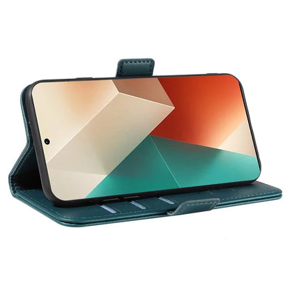 YIKATU YK-003 For Xiaomi Poco X6 5G / Redmi Note 13 Pro 5G Case Wallet Stand Leather Phone Cover Side Buckle