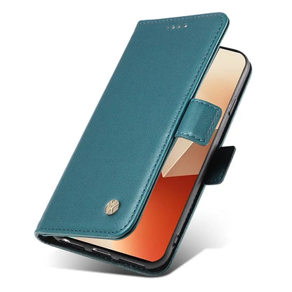 YIKATU YK-003 For Xiaomi Poco X6 5G / Redmi Note 13 Pro 5G Case Wallet Stand Leather Phone Cover Side Buckle