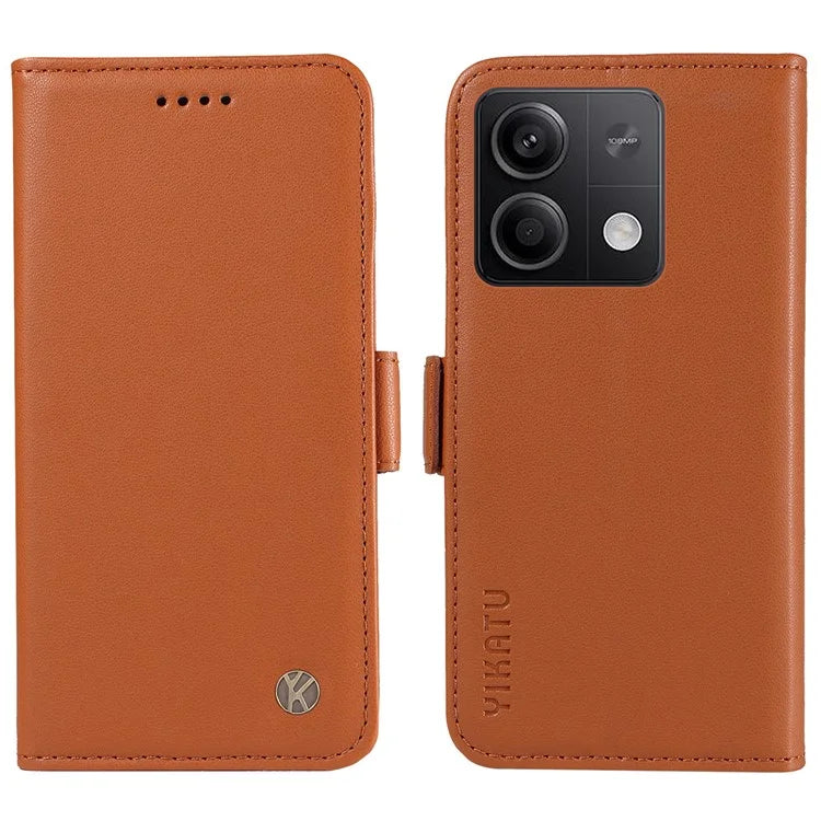 YIKATU YK-003 For Xiaomi Poco X6 5G / Redmi Note 13 Pro 5G Case Wallet Stand Leather Phone Cover Side Buckle