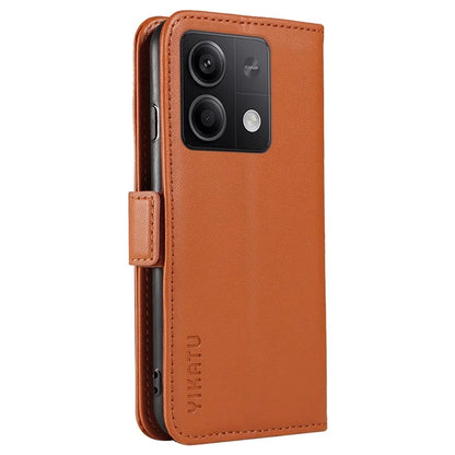 YIKATU YK-003 For Xiaomi Poco X6 5G / Redmi Note 13 Pro 5G Case Wallet Stand Leather Phone Cover Side Buckle
