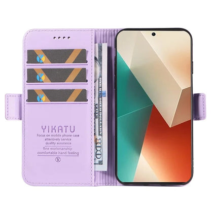 YIKATU YK-003 For Xiaomi Poco X6 5G / Redmi Note 13 Pro 5G Case Wallet Stand Leather Phone Cover Side Buckle