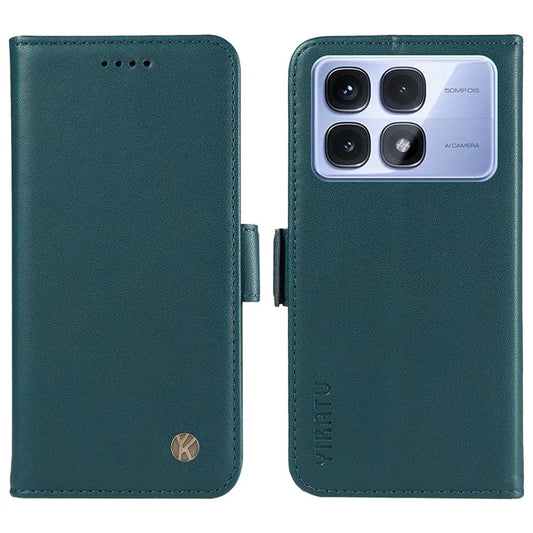 YIKATU YK-003 For Xiaomi Redmi K70 Ultra Case Wallet Stand Leather Phone Cover Side Buckle