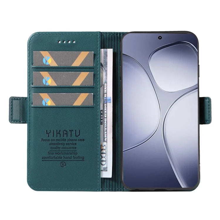YIKATU YK-003 For Xiaomi Redmi K70 Ultra Case Wallet Stand Leather Phone Cover Side Buckle