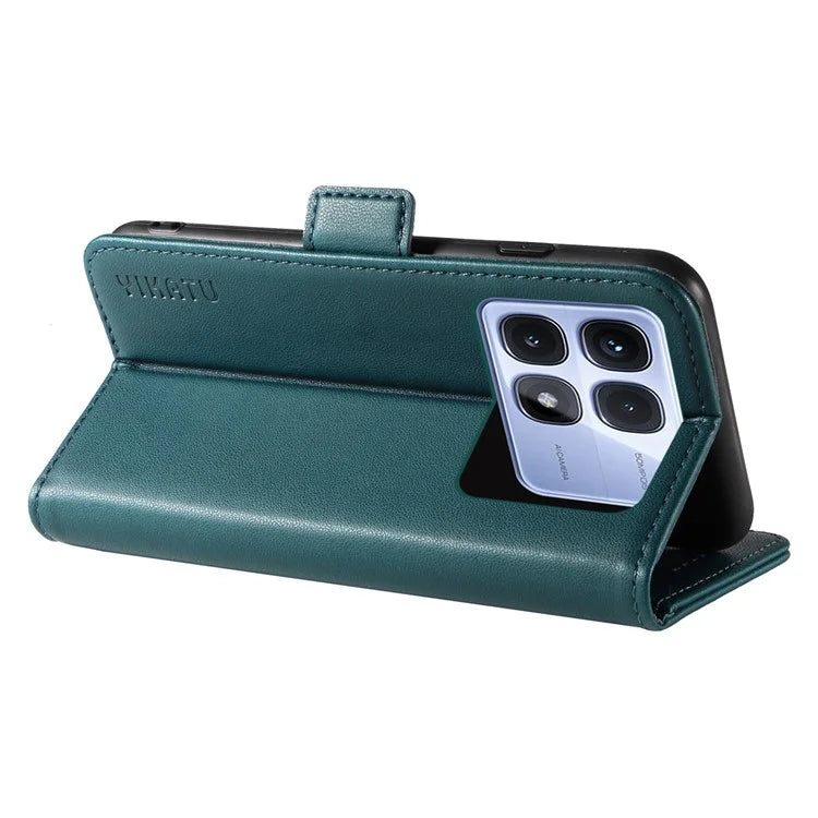 YIKATU YK-003 For Xiaomi Redmi K70 Ultra Case Wallet Stand Leather Phone Cover Side Buckle