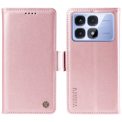 YIKATU YK-003 For Xiaomi Redmi K70 Ultra Case Wallet Stand Leather Phone Cover Side Buckle