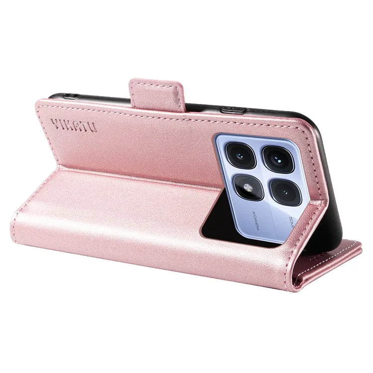 YIKATU YK-003 For Xiaomi Redmi K70 Ultra Case Wallet Stand Leather Phone Cover Side Buckle