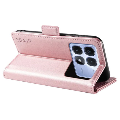 YIKATU YK-003 For Xiaomi Redmi K70 Ultra Case Wallet Stand Leather Phone Cover Side Buckle