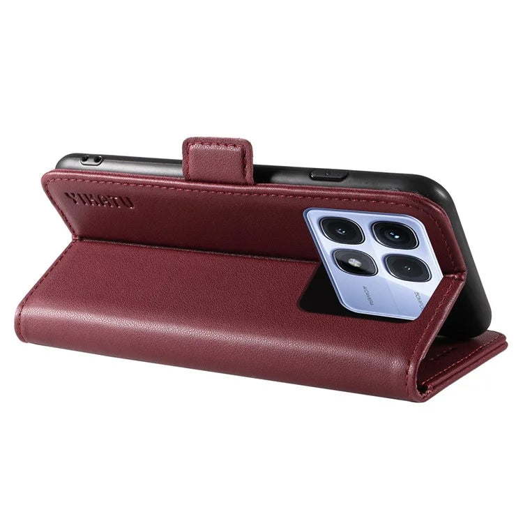 YIKATU YK-003 For Xiaomi Redmi K70 Ultra Case Wallet Stand Leather Phone Cover Side Buckle