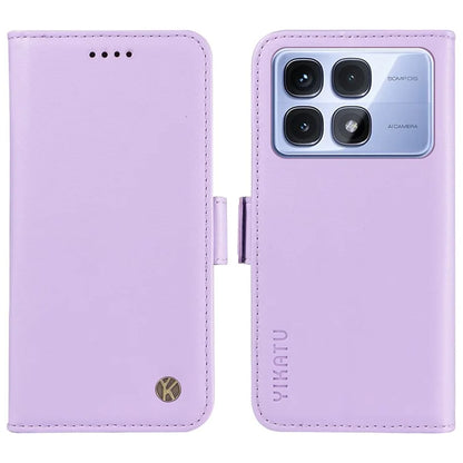 YIKATU YK-003 For Xiaomi Redmi K70 Ultra Case Wallet Stand Leather Phone Cover Side Buckle