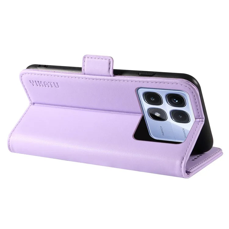 YIKATU YK-003 For Xiaomi Redmi K70 Ultra Case Wallet Stand Leather Phone Cover Side Buckle