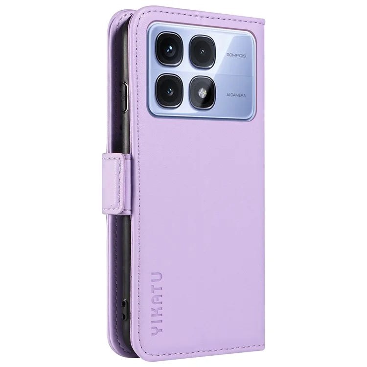 YIKATU YK-003 For Xiaomi Redmi K70 Ultra Case Wallet Stand Leather Phone Cover Side Buckle