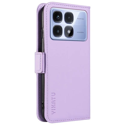 YIKATU YK-003 For Xiaomi Redmi K70 Ultra Case Wallet Stand Leather Phone Cover Side Buckle