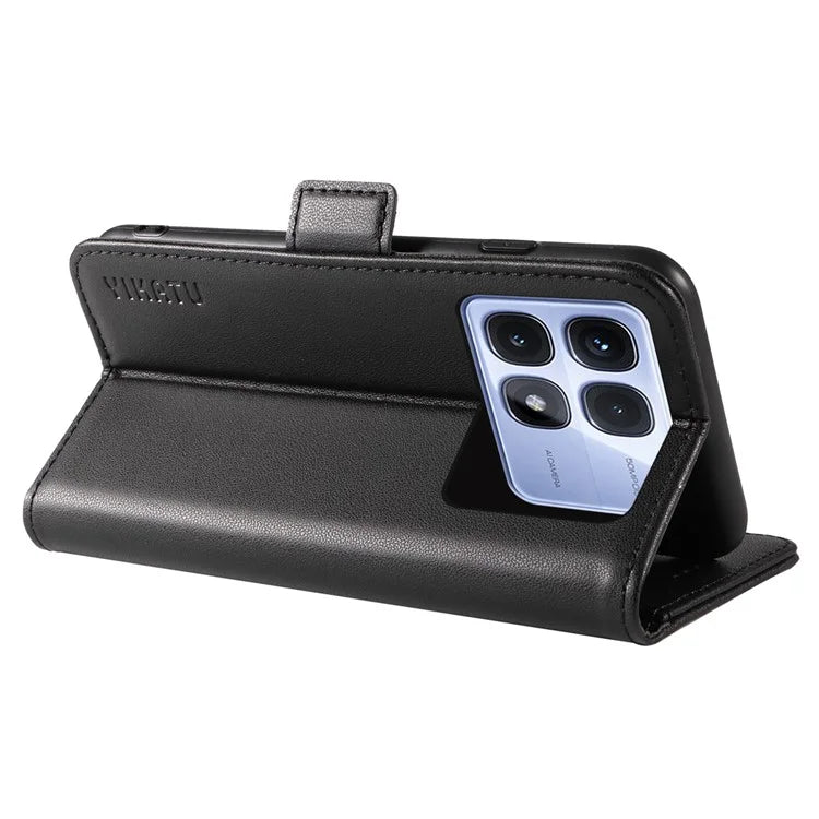 YIKATU YK-003 For Xiaomi Redmi K70 Ultra Case Wallet Stand Leather Phone Cover Side Buckle
