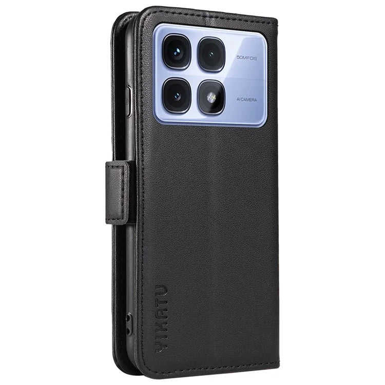 YIKATU YK-003 For Xiaomi Redmi K70 Ultra Case Wallet Stand Leather Phone Cover Side Buckle