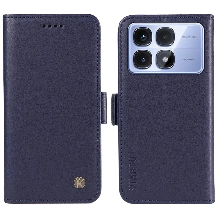 YIKATU YK-003 For Xiaomi Redmi K70 Ultra Case Wallet Stand Leather Phone Cover Side Buckle