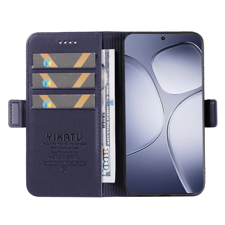 YIKATU YK-003 For Xiaomi Redmi K70 Ultra Case Wallet Stand Leather Phone Cover Side Buckle