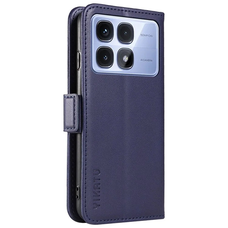 YIKATU YK-003 For Xiaomi Redmi K70 Ultra Case Wallet Stand Leather Phone Cover Side Buckle
