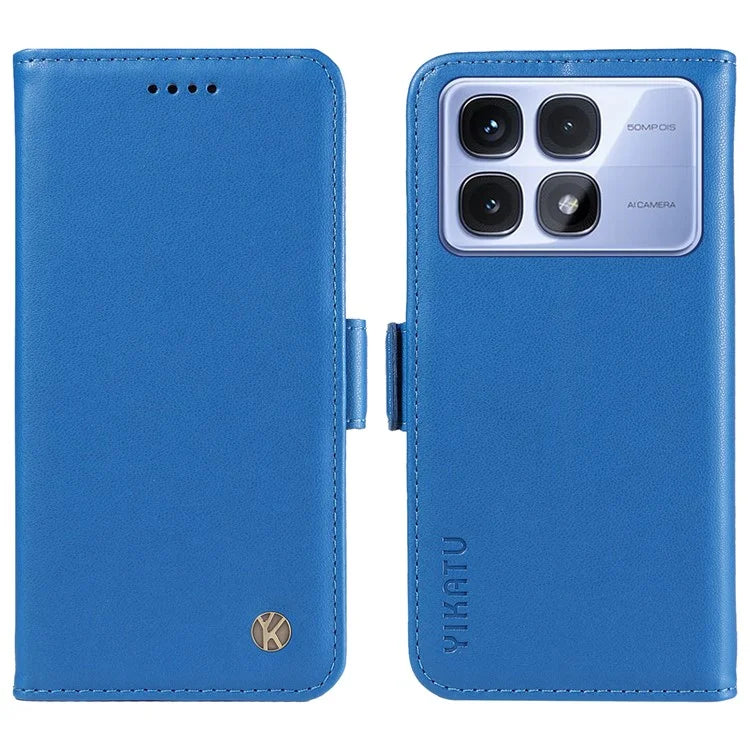 YIKATU YK-003 For Xiaomi Redmi K70 Ultra Case Wallet Stand Leather Phone Cover Side Buckle