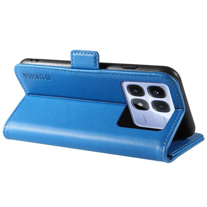 YIKATU YK-003 For Xiaomi Redmi K70 Ultra Case Wallet Stand Leather Phone Cover Side Buckle