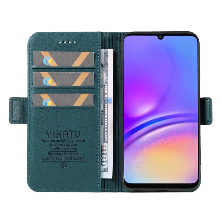 YIKATU YK-003 For Samsung Galaxy A06 Case Wallet Stand Leather Phone Cover Side Buckle