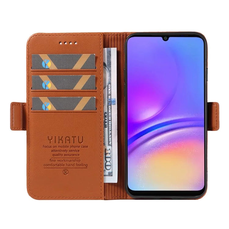 YIKATU YK-003 For Samsung Galaxy A06 Case Wallet Stand Leather Phone Cover Side Buckle