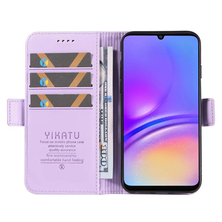 YIKATU YK-003 For Samsung Galaxy A06 Case Wallet Stand Leather Phone Cover Side Buckle